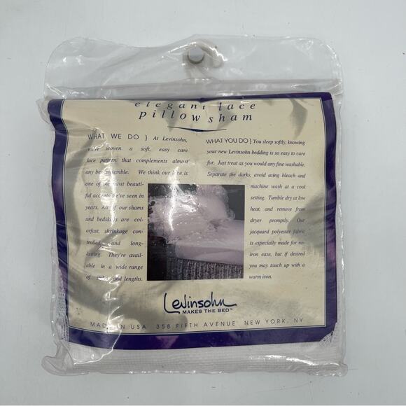 LEVINSOHN Pillow Sham King Size White Elegant Lace Romantic Shabby Chic Cottage - Picture 2 of 11